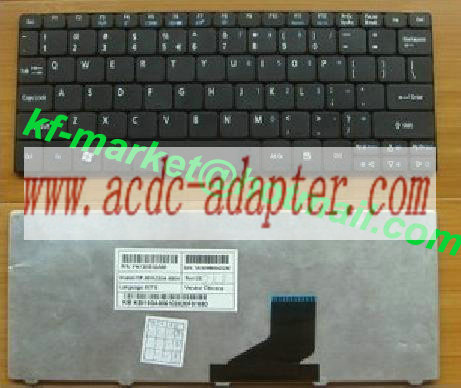NEW PB Packard Bell Dot SE SE2 S-E3 US Keyboard Black
